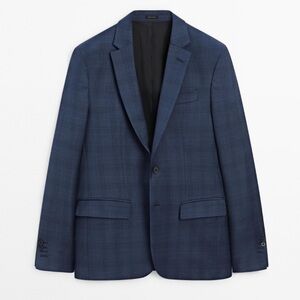 ZARA Men's FULL SUIT (Jacket & Pants) Navy Bundle